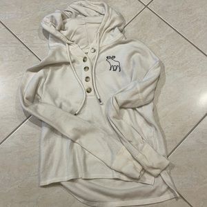 Abercrombie XS hooded buttoned sweater